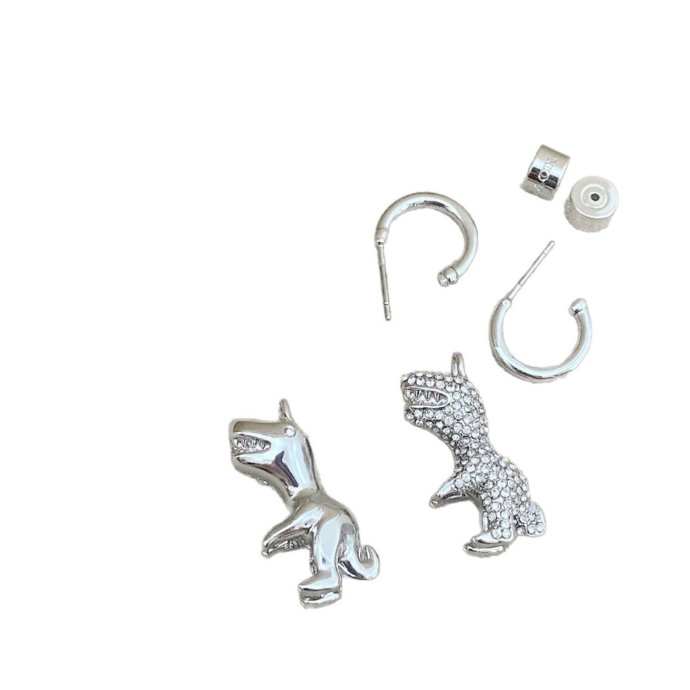 Coach Dinosaur Rhinestone Drop Earrings - Picture 5 of 7